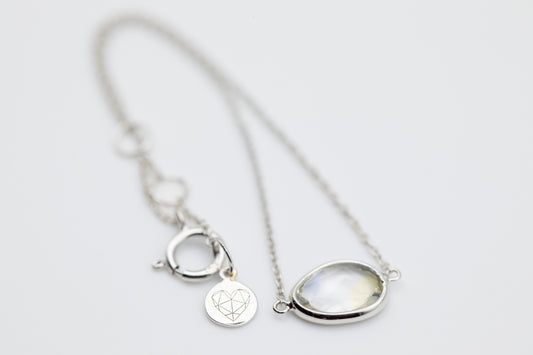 Aura Slice Bracelet - White Sapphire