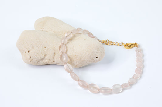 Rose Quartz Pebbles Bracelet