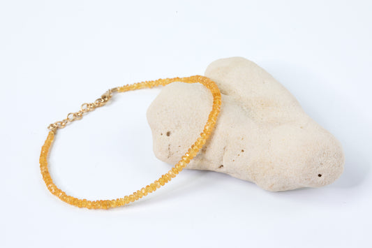 Infinite Grace Orange Garnet Micro Facetted Bracelet
