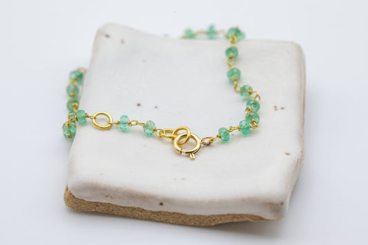 (Dummy Product) Eternity Emerald & Gold Bracelet - Tara Collection (copy)