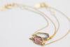 Aura Slice Bracelet Set - Smoky & Pink Sapphire