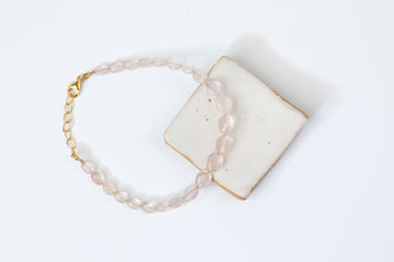 Rose Quartz Pebbles Bracelet