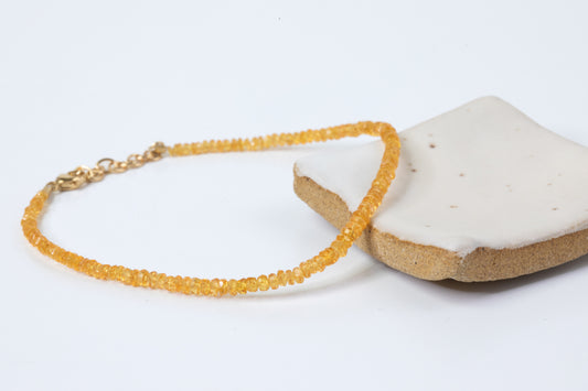 Infinite Grace Orange Garnet Micro Facetted Bracelet