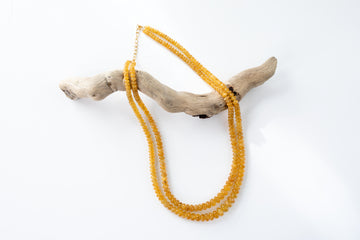 Yellow Aquamarine Double Necklace