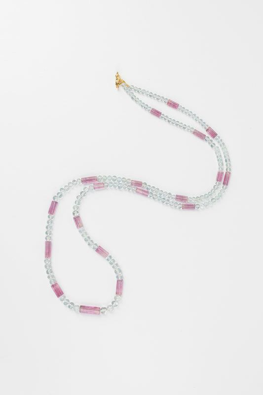 Ritual Necklace – Aquamarine & Purple Tourmaline