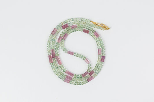 Ritual Necklace – Green Aquamarine & Purple Tourmaline