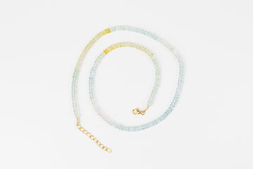Aura Rainbow Aquamarine Necklace and Bracelet