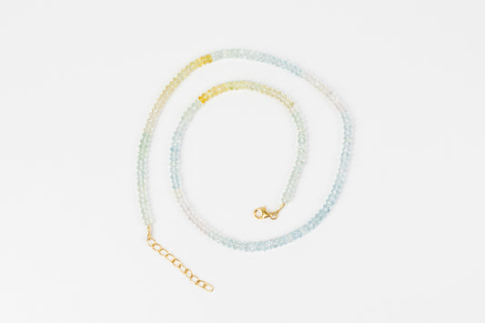 Aura Rainbow Aquamarine Necklace and Bracelet