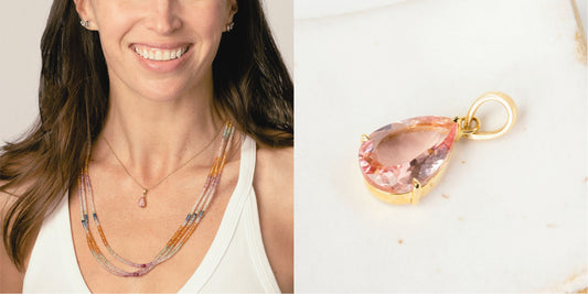 Solstice Aura Morganite Pendant